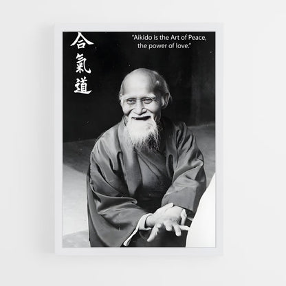 ap-morihei ueshiba-1 cadre Blanc