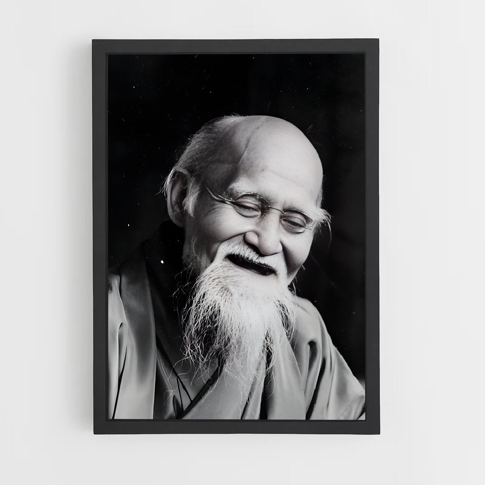 ap-morihei ueshiba-2 cadre Noir