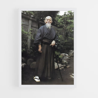 ap-morihei ueshiba-3 cadre Blanc