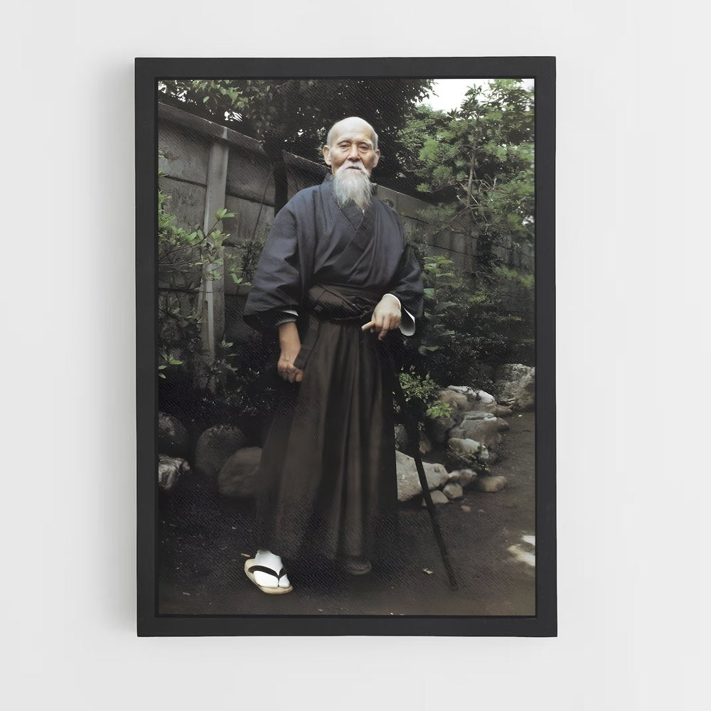 ap-morihei ueshiba-3 cadre Noir