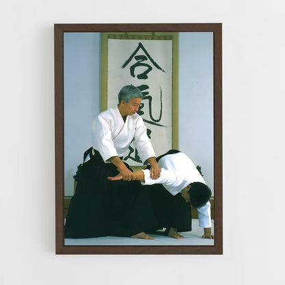 ap-moriteru ueshiba-1 cadre Bois foncé