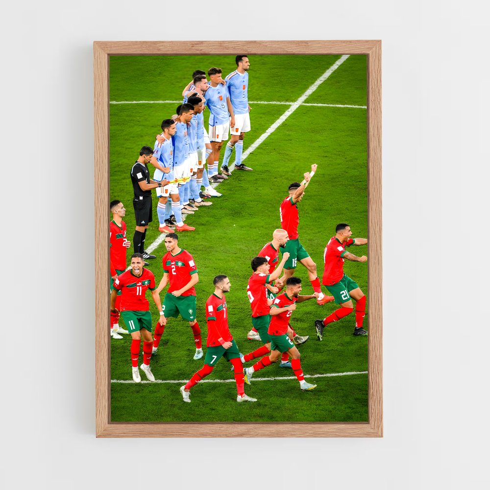 ap-morocco national football team-2 cadre Bois clair