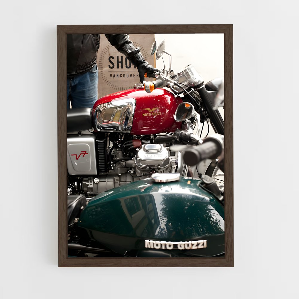 ap-moto guzzi-7 cadre Bois foncé