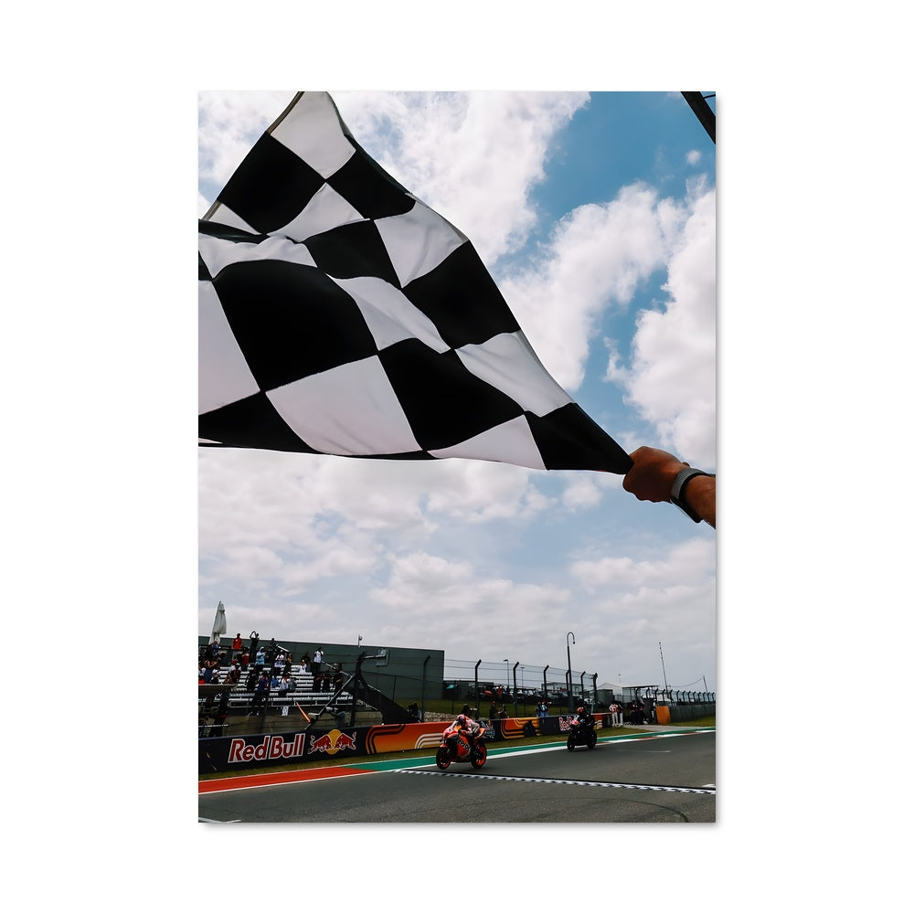 Poster Drapeau à Damier