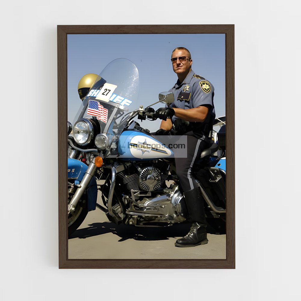 ap-motorcycle cop-1 cadre Bois foncé