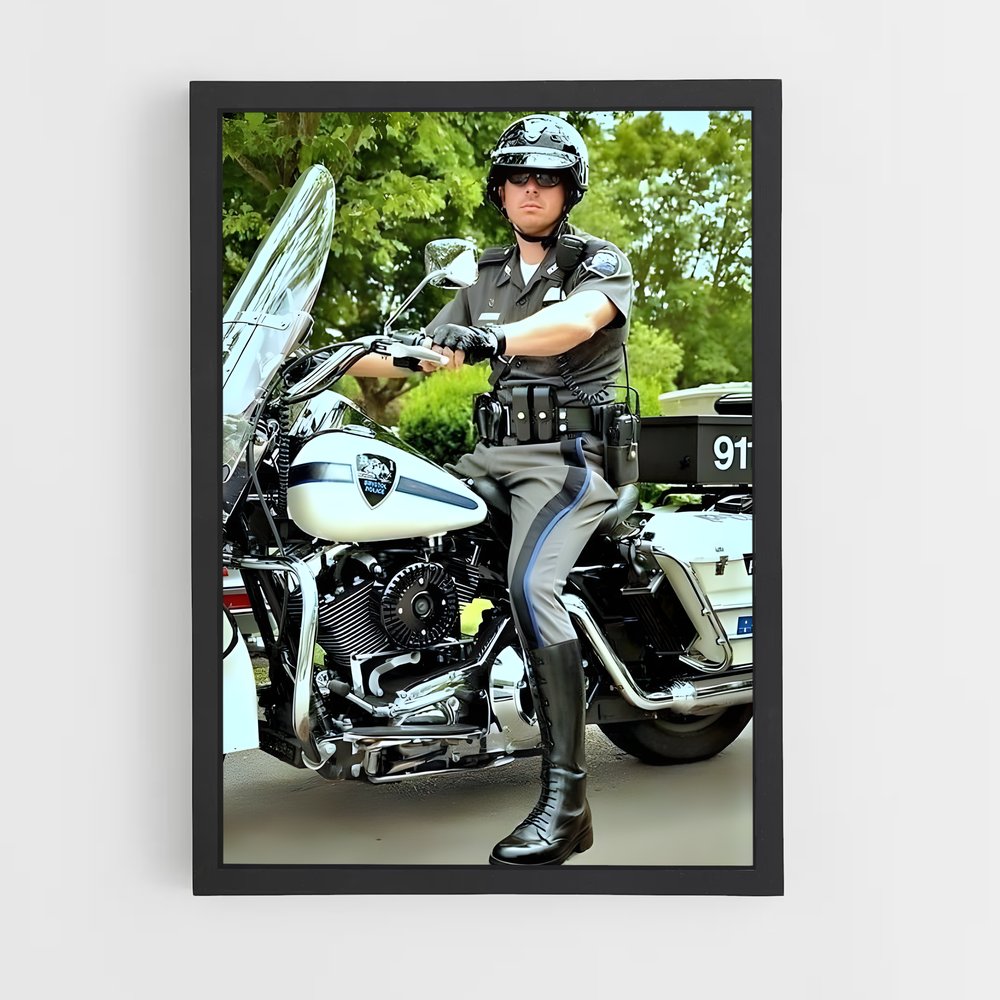 ap-motorcycle cop-3 cadre Noir