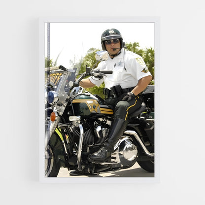 ap-motorcycle cop-6 cadre Blanc