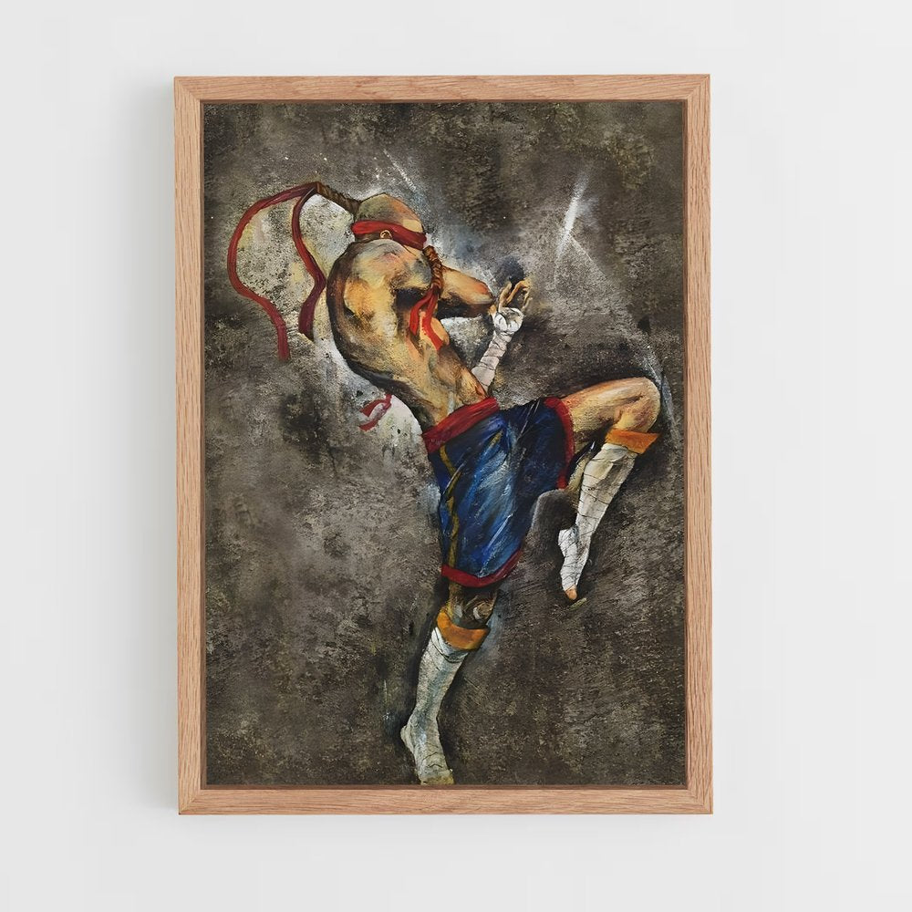 ap-muay thai-5 cadre Bois clair