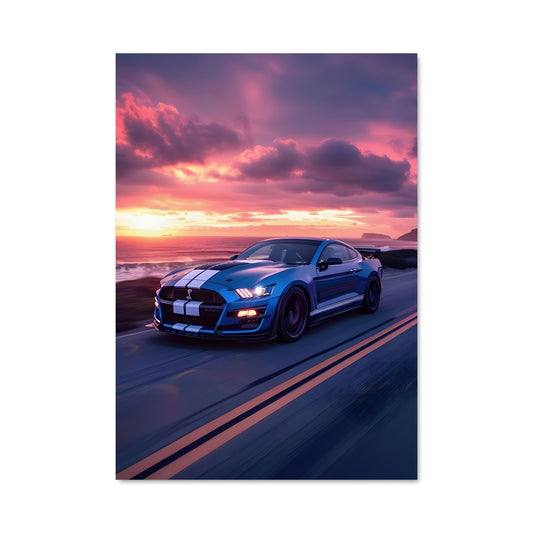 Poster Mustang au Crépuscule