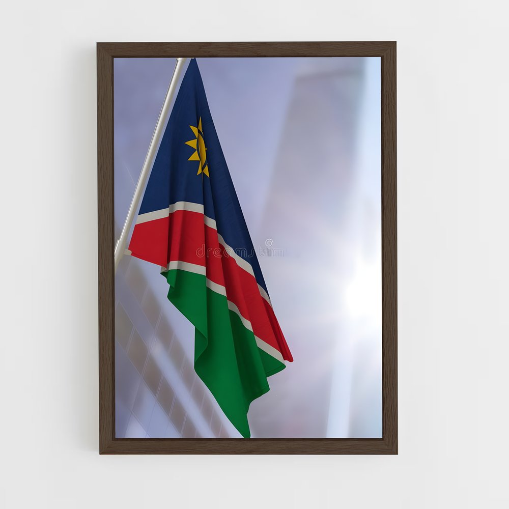 ap-namibia flag-1 cadre Bois foncé