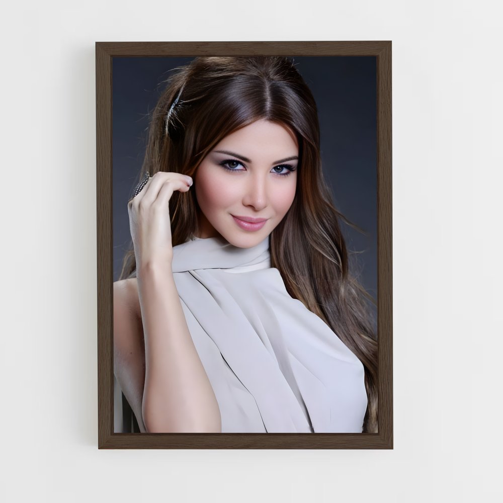 ap-nancy ajram-1 cadre Bois foncé