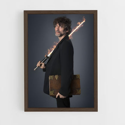 ap-neil gaiman-2 cadre Bois foncé
