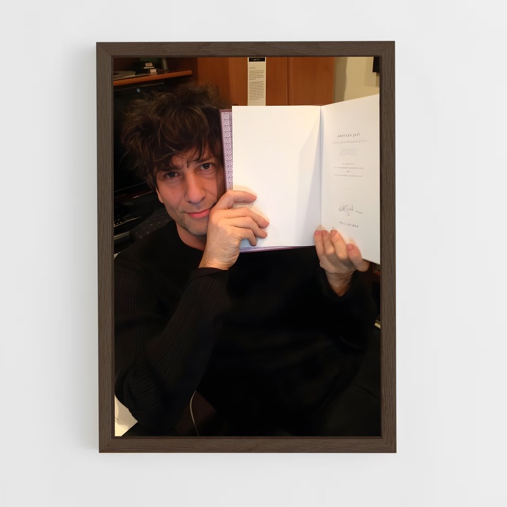 ap-neil gaiman-5 cadre Bois foncé