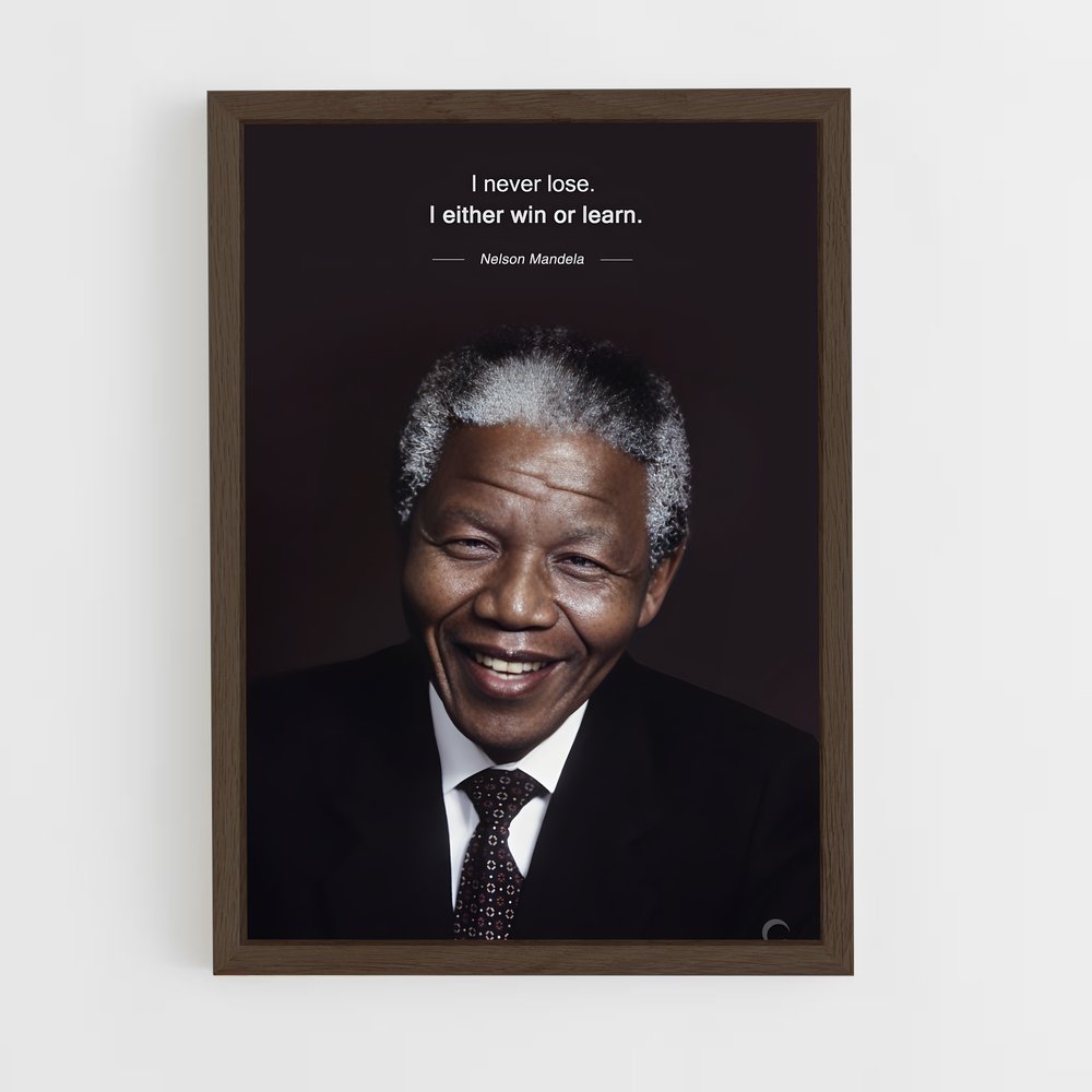 ap-nelson mandela-3 cadre Bois foncé