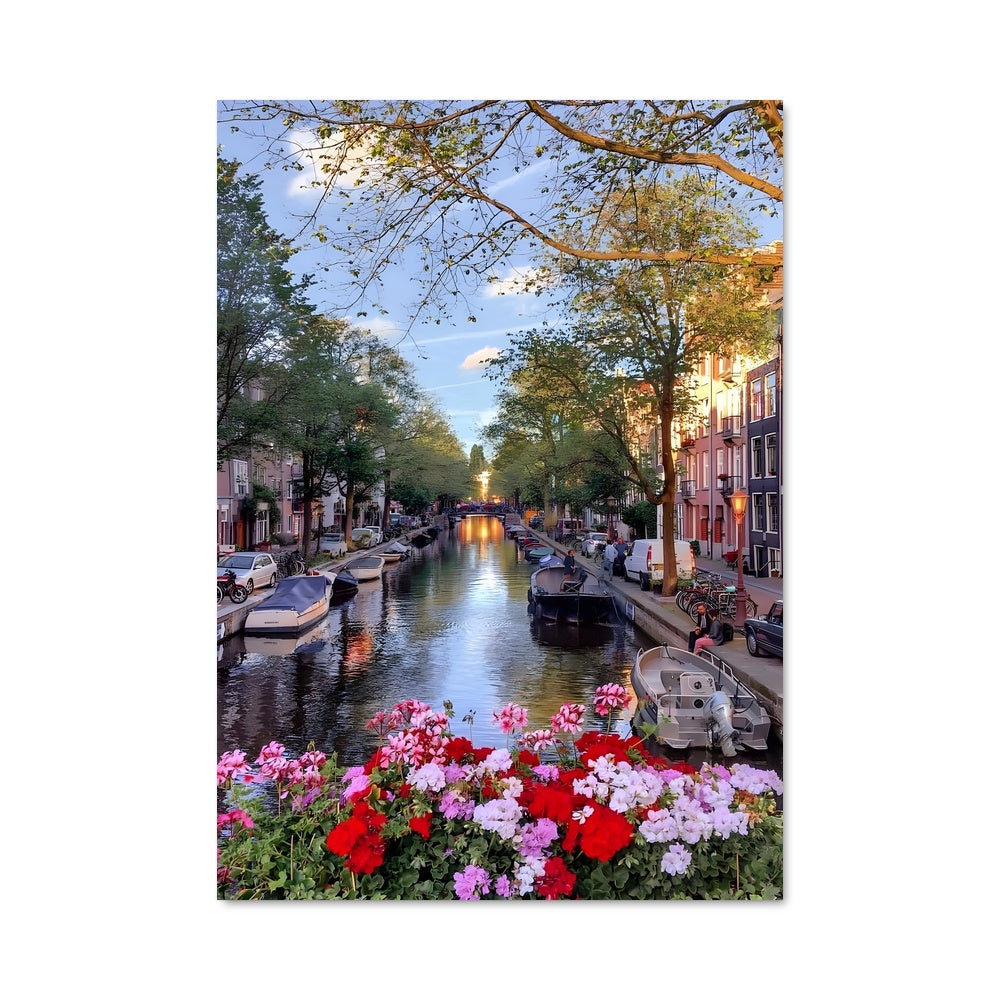 Poster Canaux Fleuris
