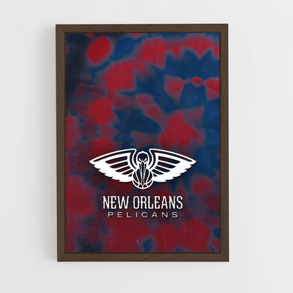 ap-new orleans pelicans-4 cadre Bois foncé