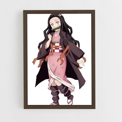 ap-nezuko kamado-5 cadre Bois foncé