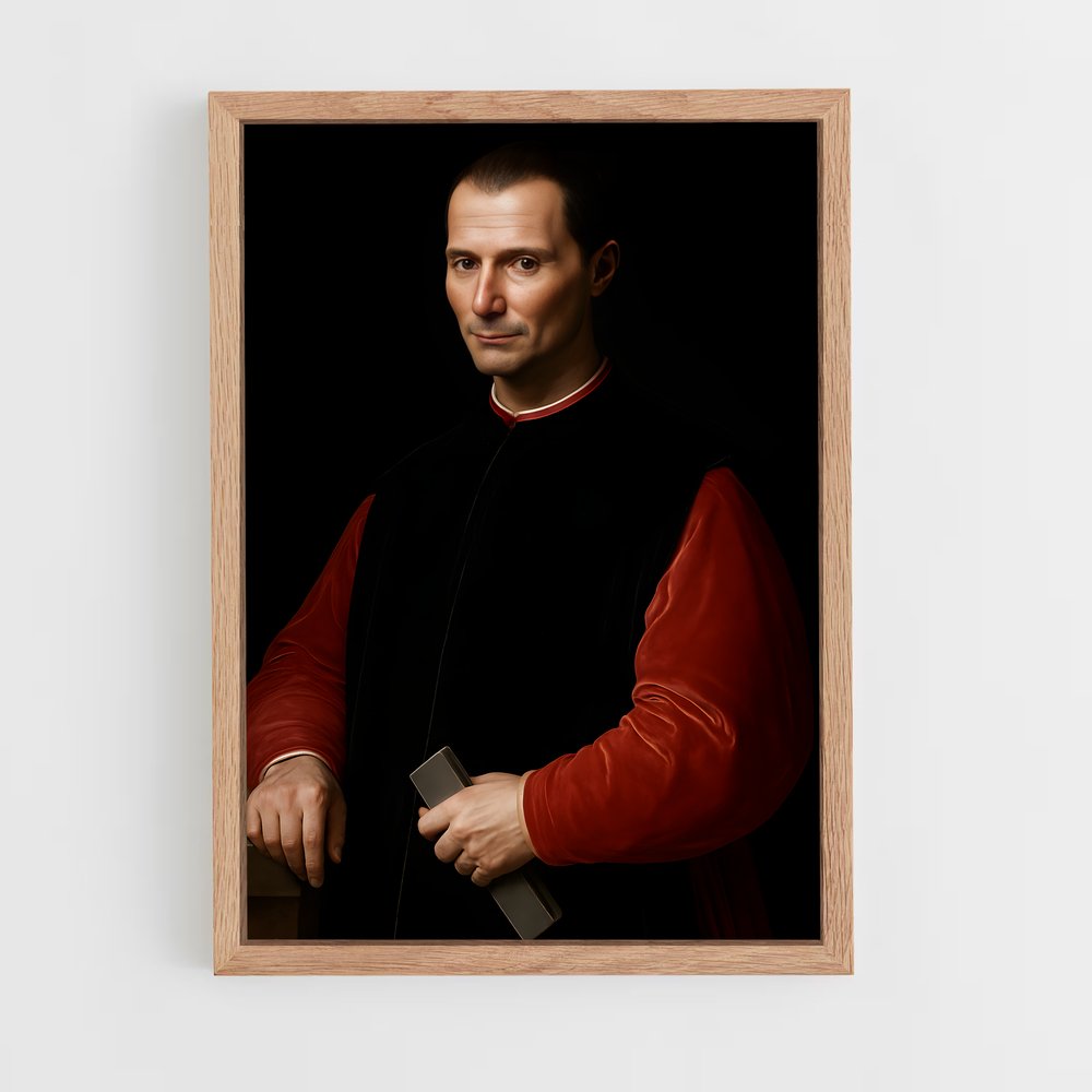 ap-nicolo machiavelli-10 cadre Bois clair