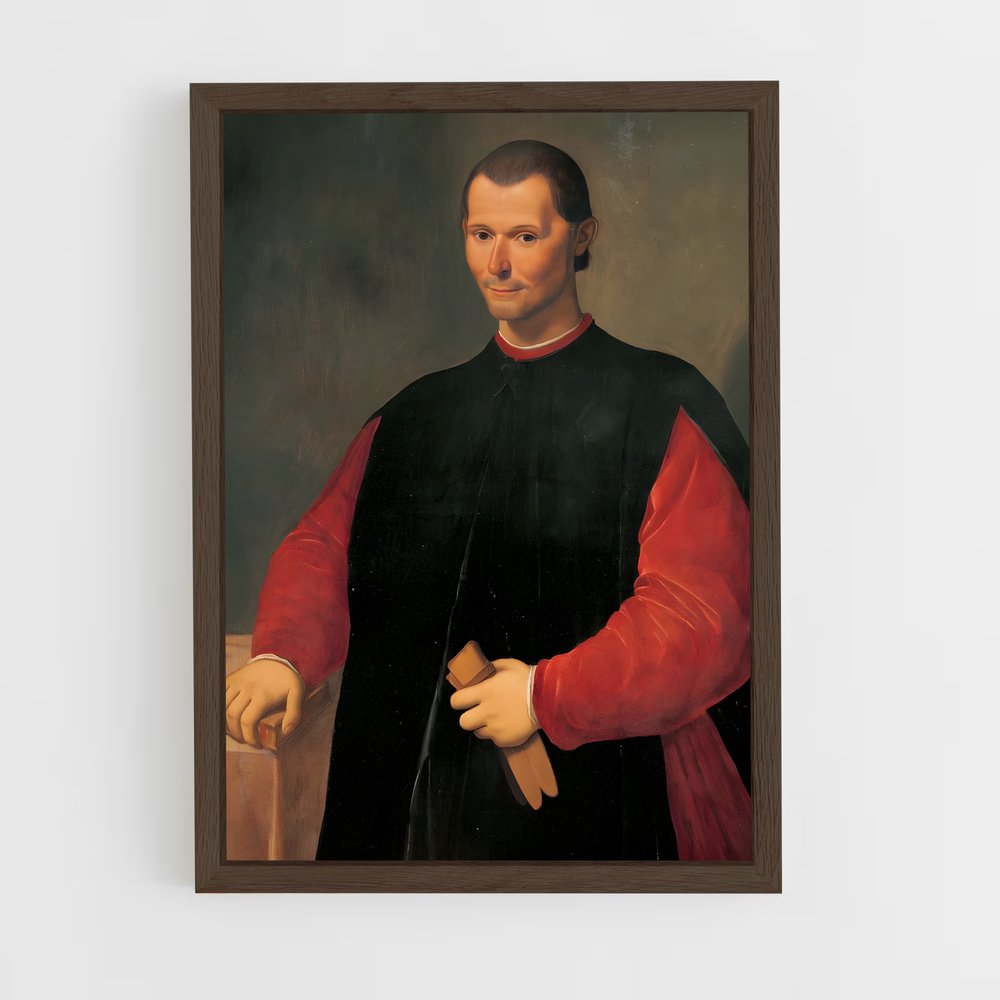 ap-nicolo machiavelli-4 cadre Bois foncé