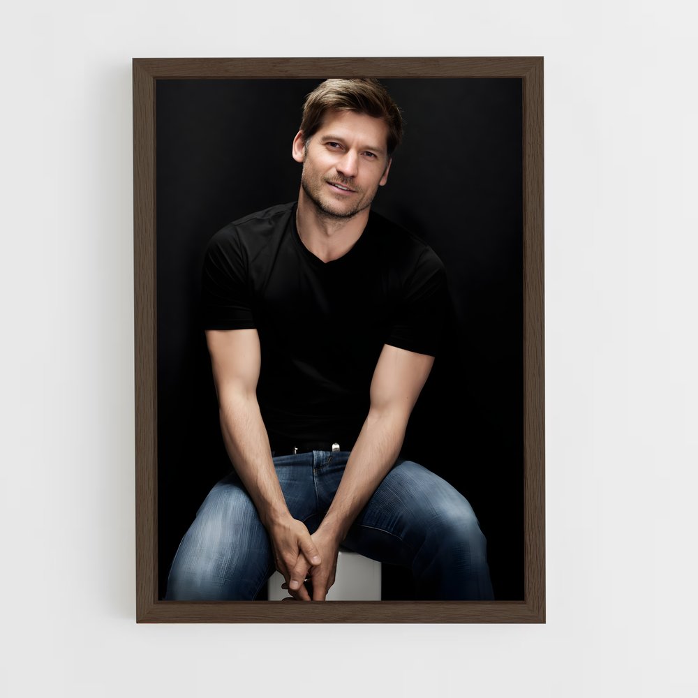 ap-nikolaj coster-waldau-2 cadre Bois foncé