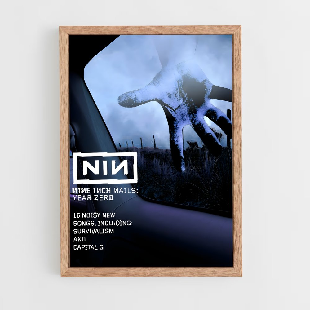 ap-nine inch nails-2 cadre Bois clair