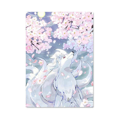 Poster Loup des Fleurs