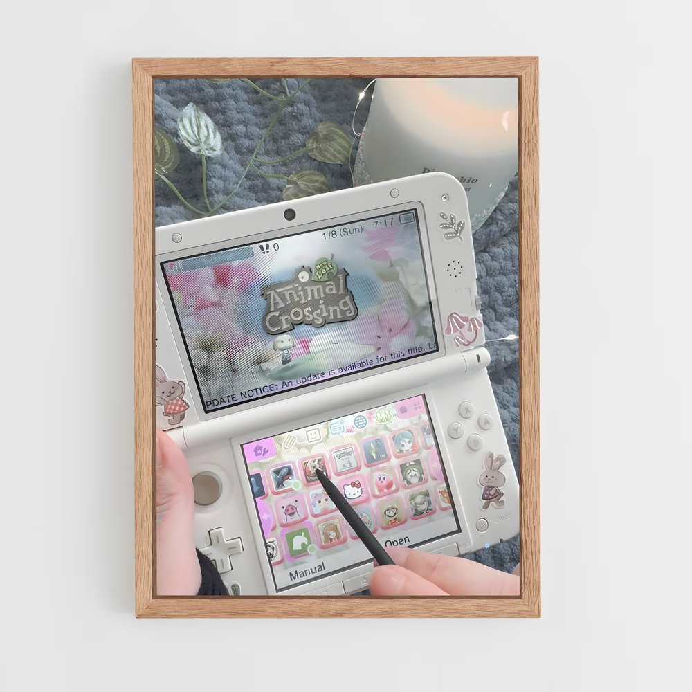 ap-nintendo 3ds-3 cadre Bois clair