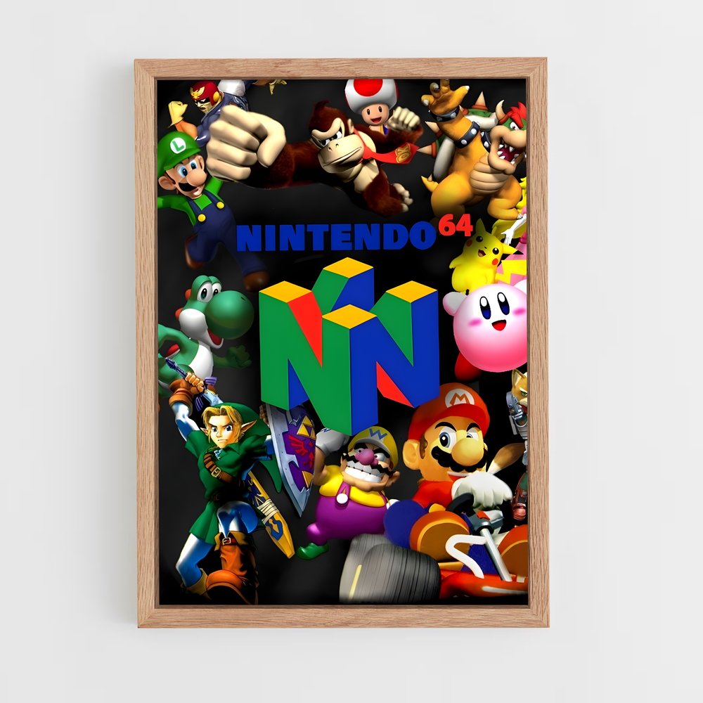 ap-nintendo 64-1 cadre Bois clair