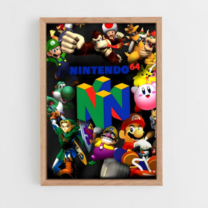 ap-nintendo 64-1 cadre Bois clair
