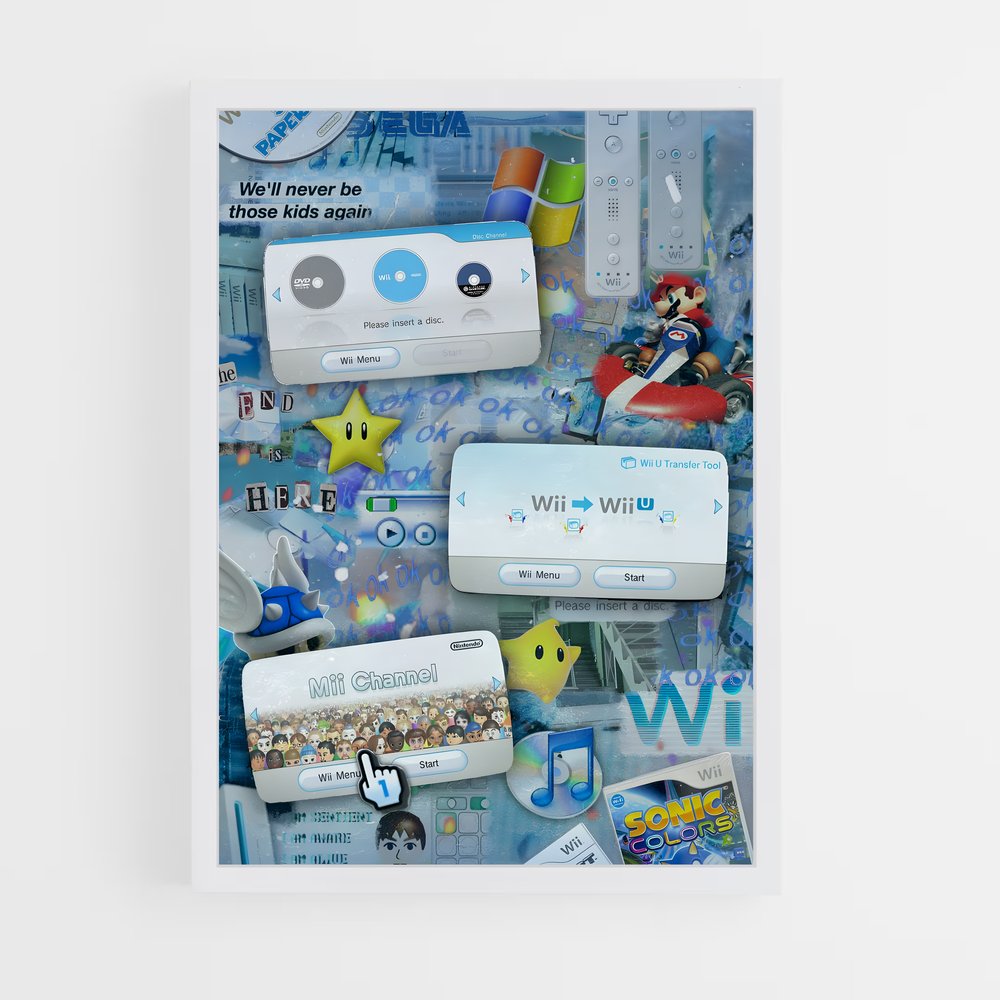 ap-nintendo wii-2 cadre Blanc