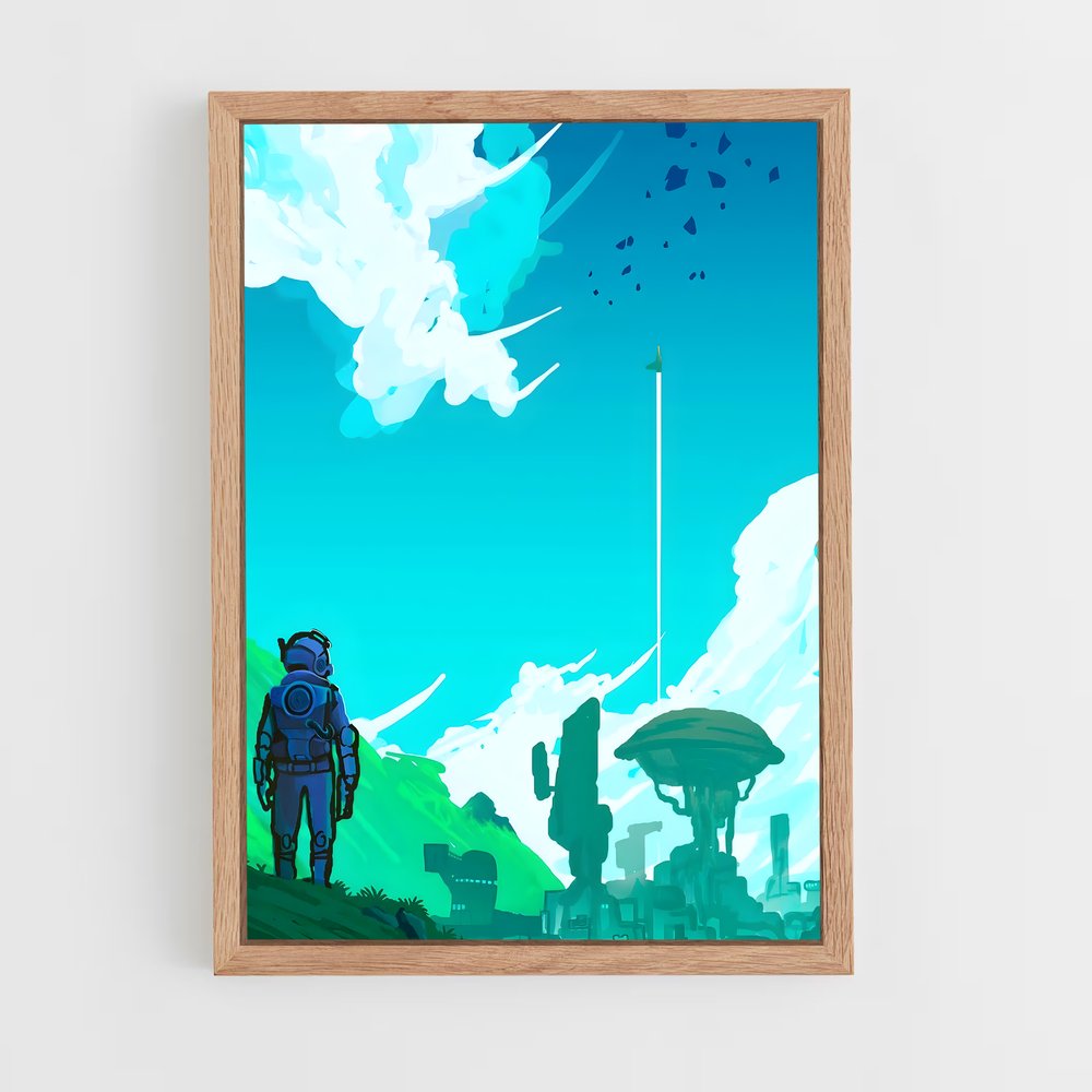ap-no man sky-14 cadre Bois clair