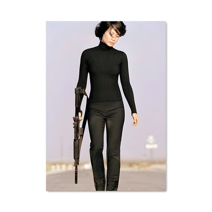 Poster Femme au Pistolet