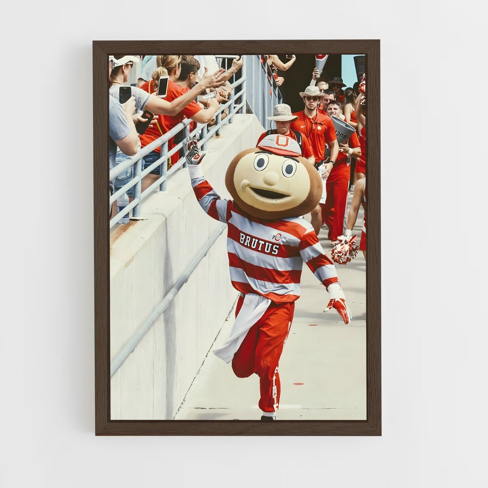 ap-ohio state buckeyes-9 cadre Bois foncé