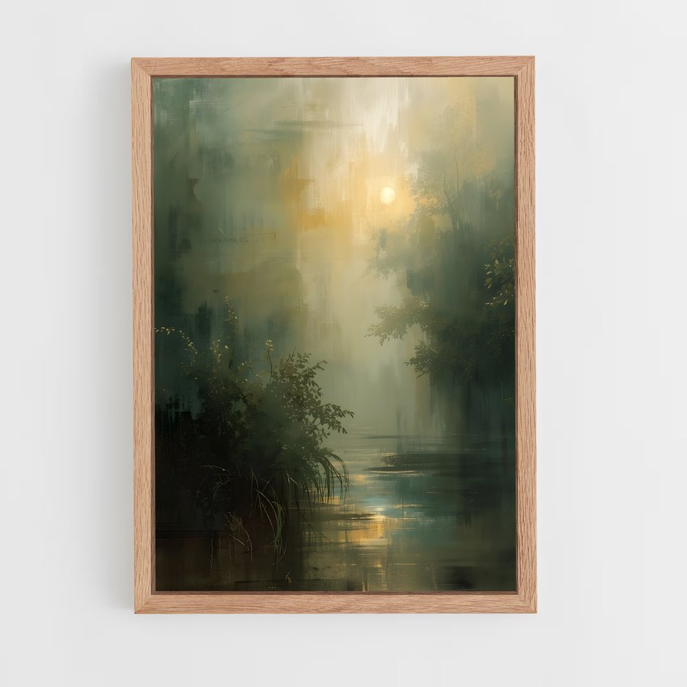 ap-oil painting-2 cadre Bois clair
