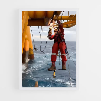 ap-oil rig worker-2 cadre Blanc