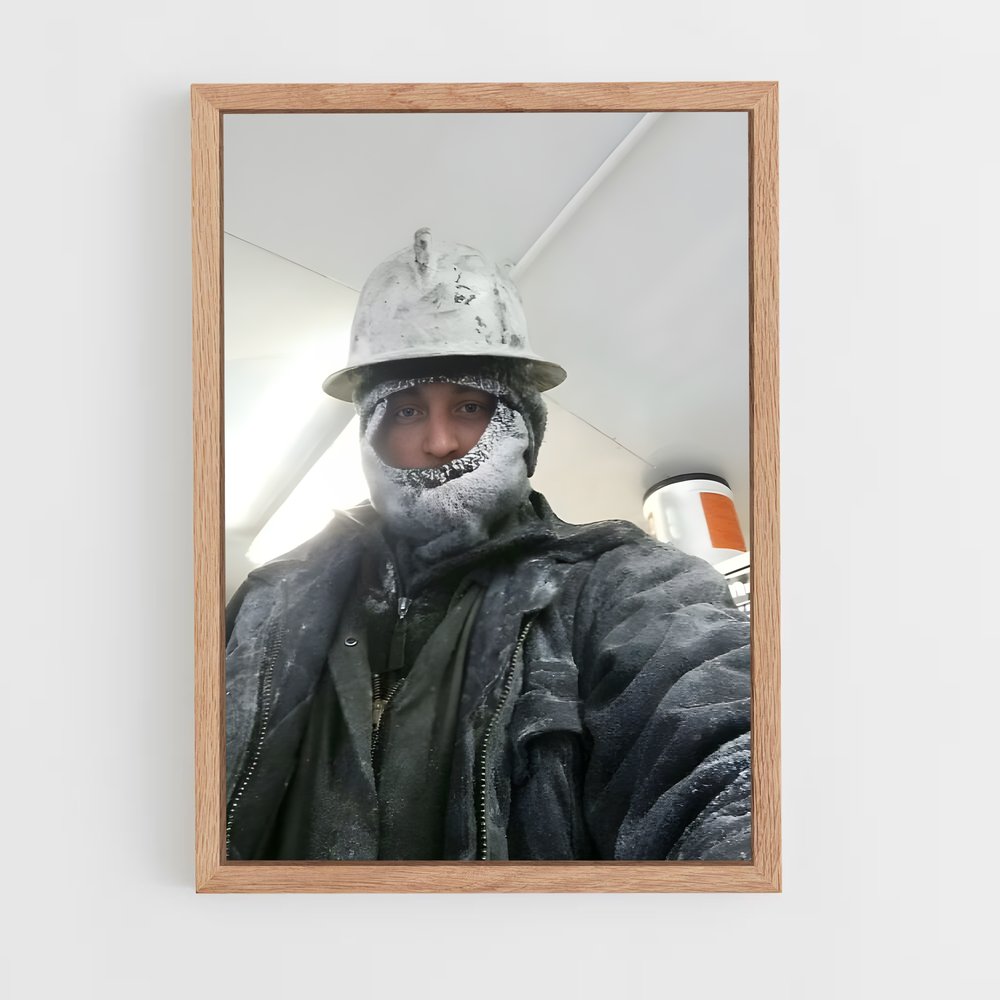 ap-oil rig worker-3 cadre Bois clair