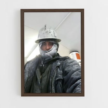 ap-oil rig worker-3 cadre Bois foncé
