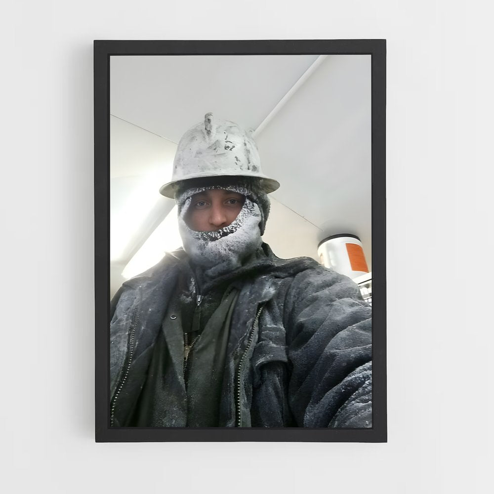 ap-oil rig worker-3 cadre Noir