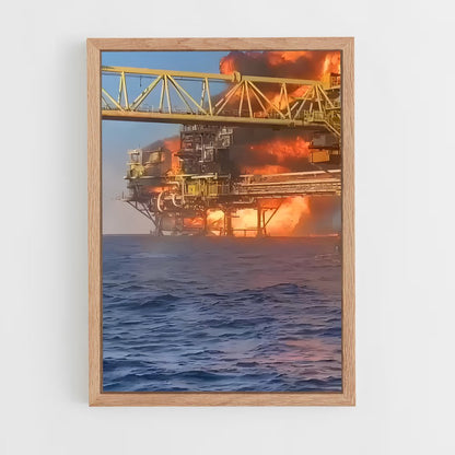 ap-oil rig worker-6 cadre Bois clair