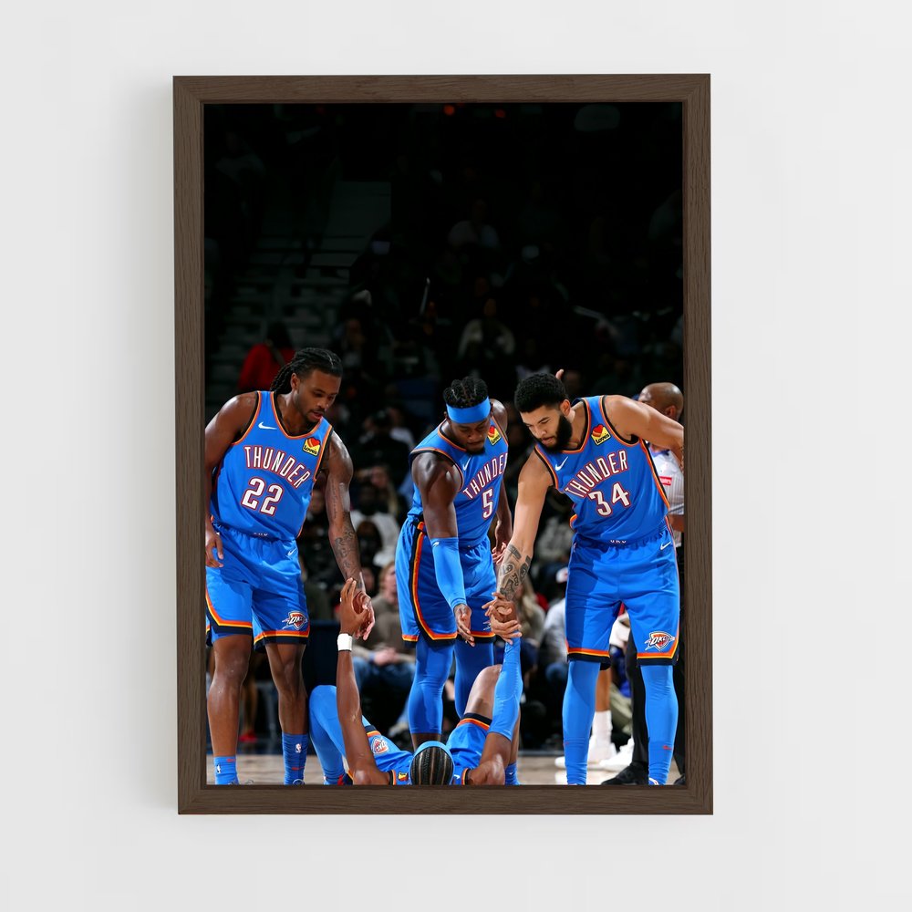 ap-oklahoma city thunder-1 cadre Bois foncé
