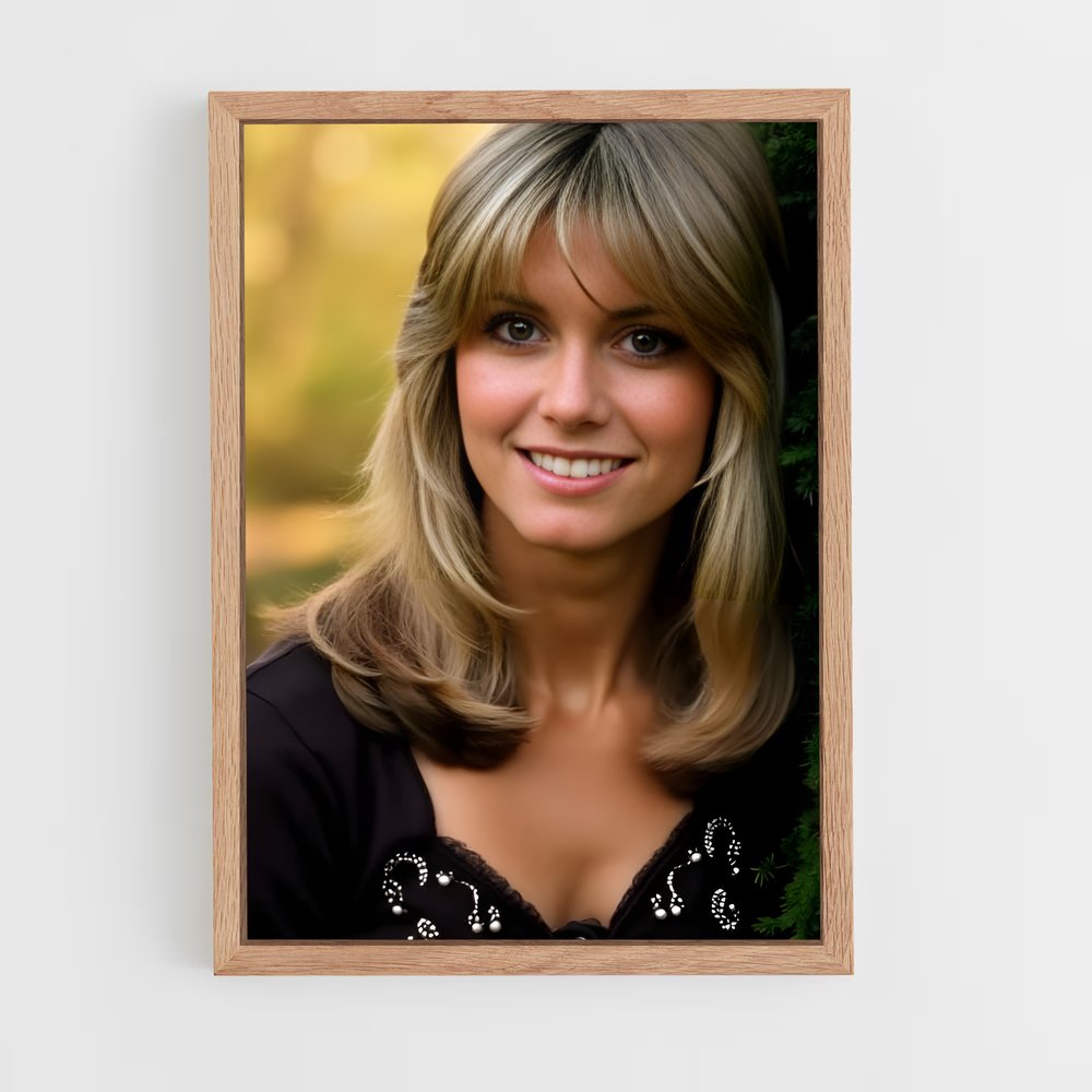ap-olivia newton-john-11 cadre Bois clair