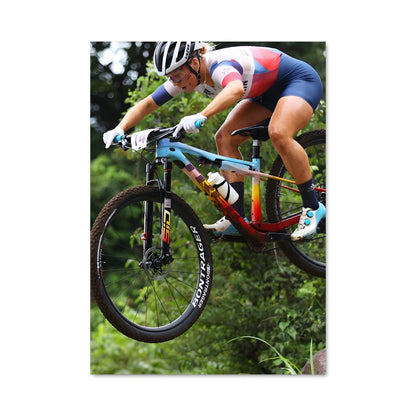 Poster Cycliste Éthéré