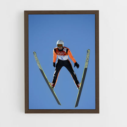 ap-olympics alpine skiing-4 cadre Bois foncé