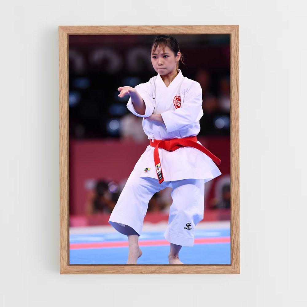 ap-olympics karate-2 cadre Bois clair