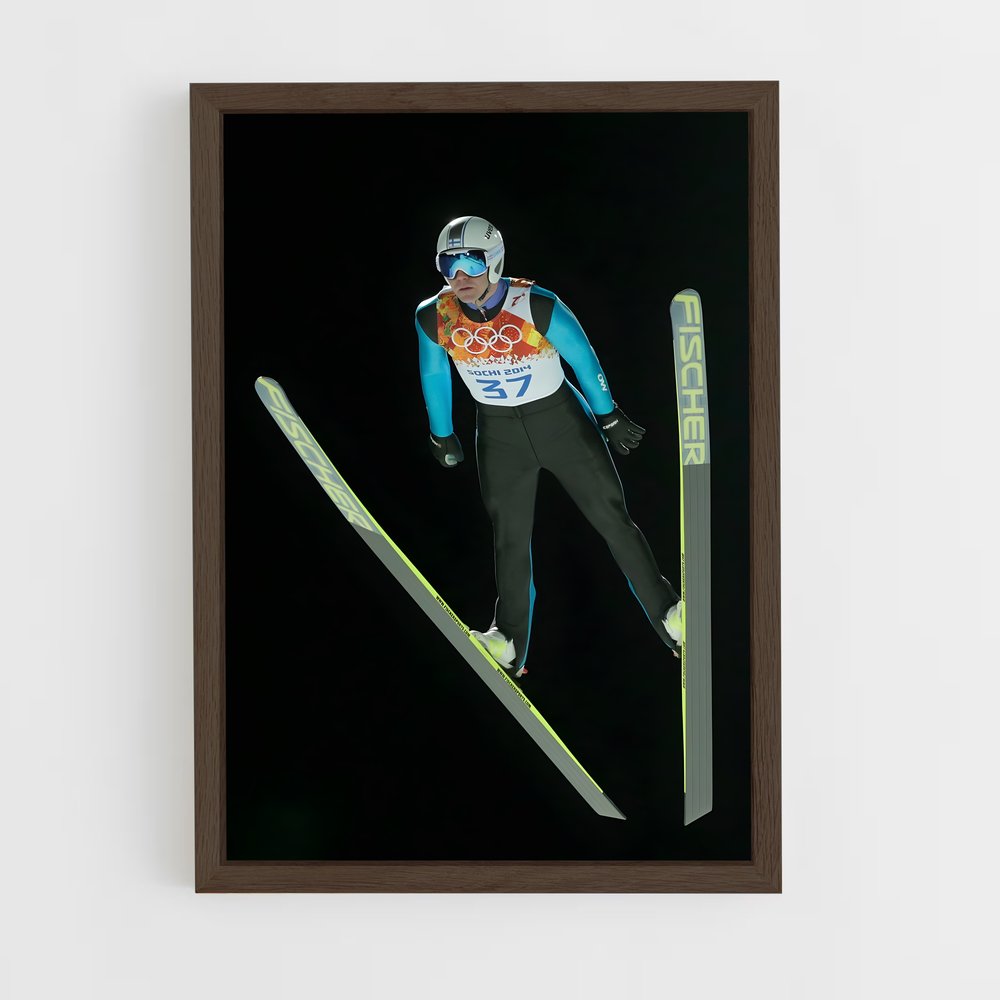 ap-olympics ski jumping-1 cadre Bois foncé