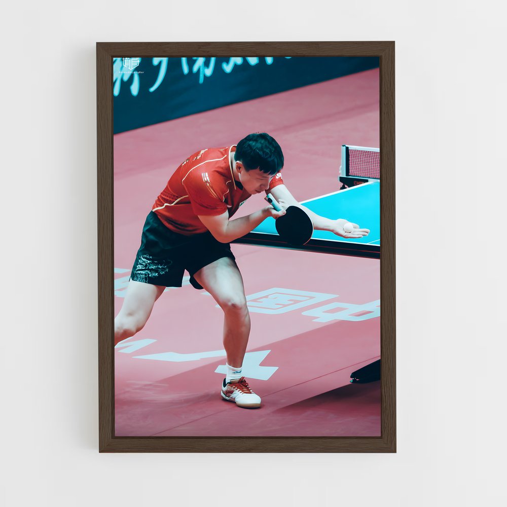 ap-olympics table tennis-3 cadre Bois foncé