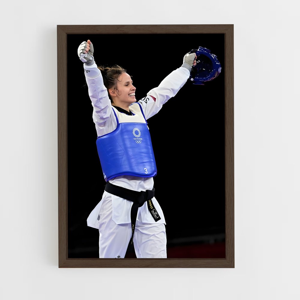 ap-olympics taekwondo-2 cadre Bois foncé