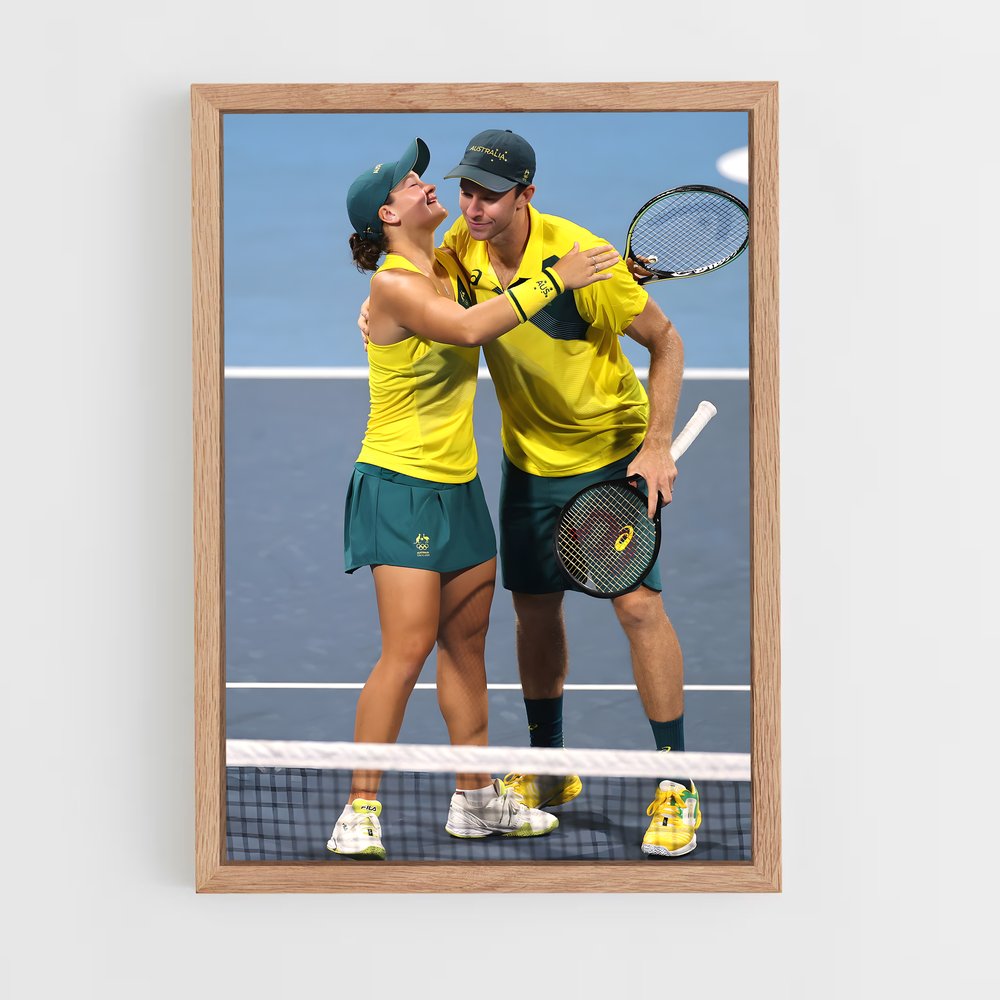 ap-olympics tennis-4 cadre Bois clair