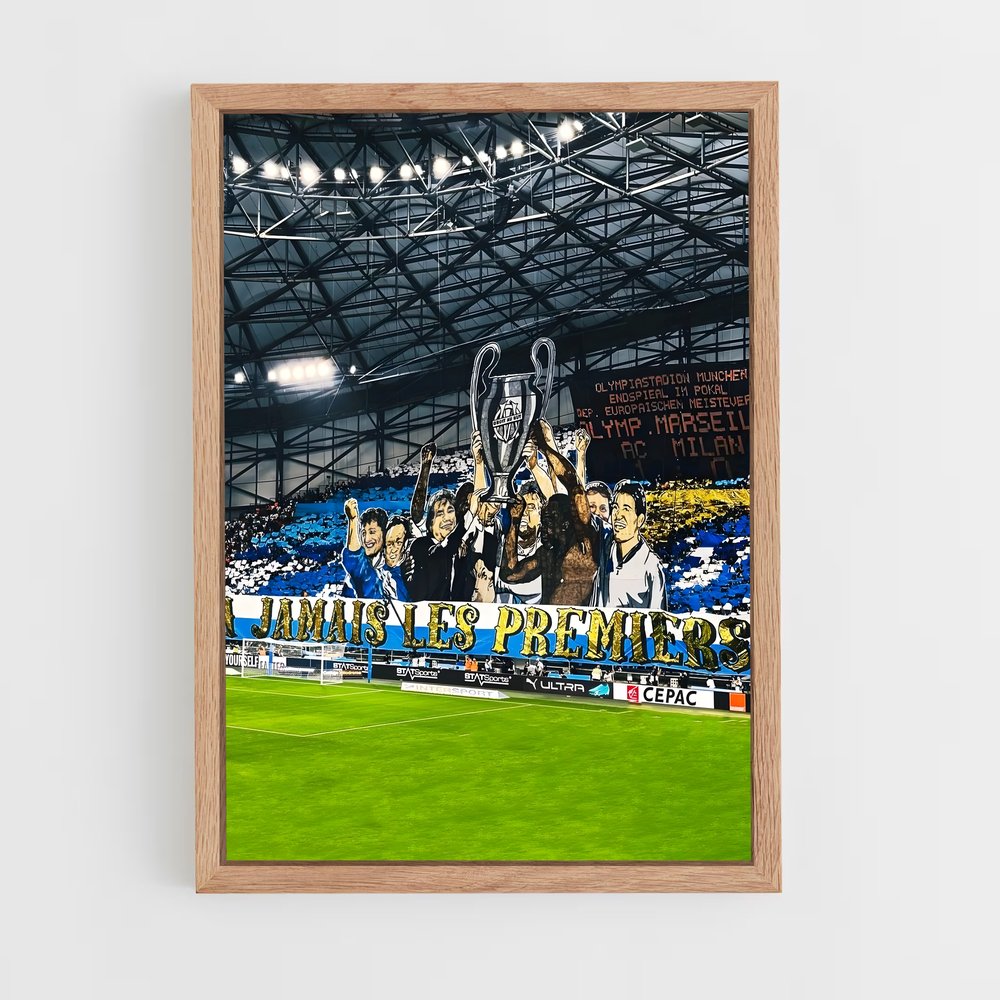 ap-olympique de marseille-12 cadre Bois clair