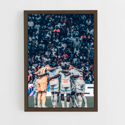 ap-olympique de marseille-13 cadre Bois foncé